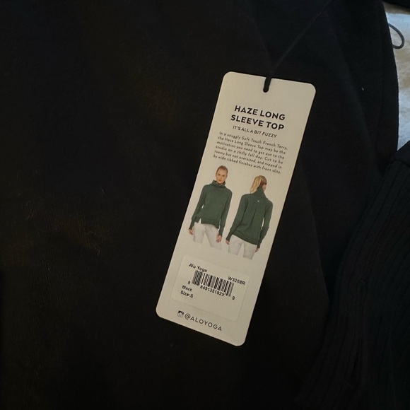 NWT alo yoga haze long sleeve sweatshirt black small - Picture 6 of 9